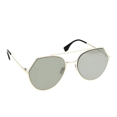 fendi aviator mirror sunglasses eyeline|fendi rimless sunglasses.